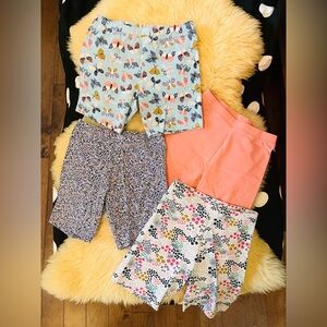 Set of 4! Amazon essentials print big cart-wheel shorts, multi color